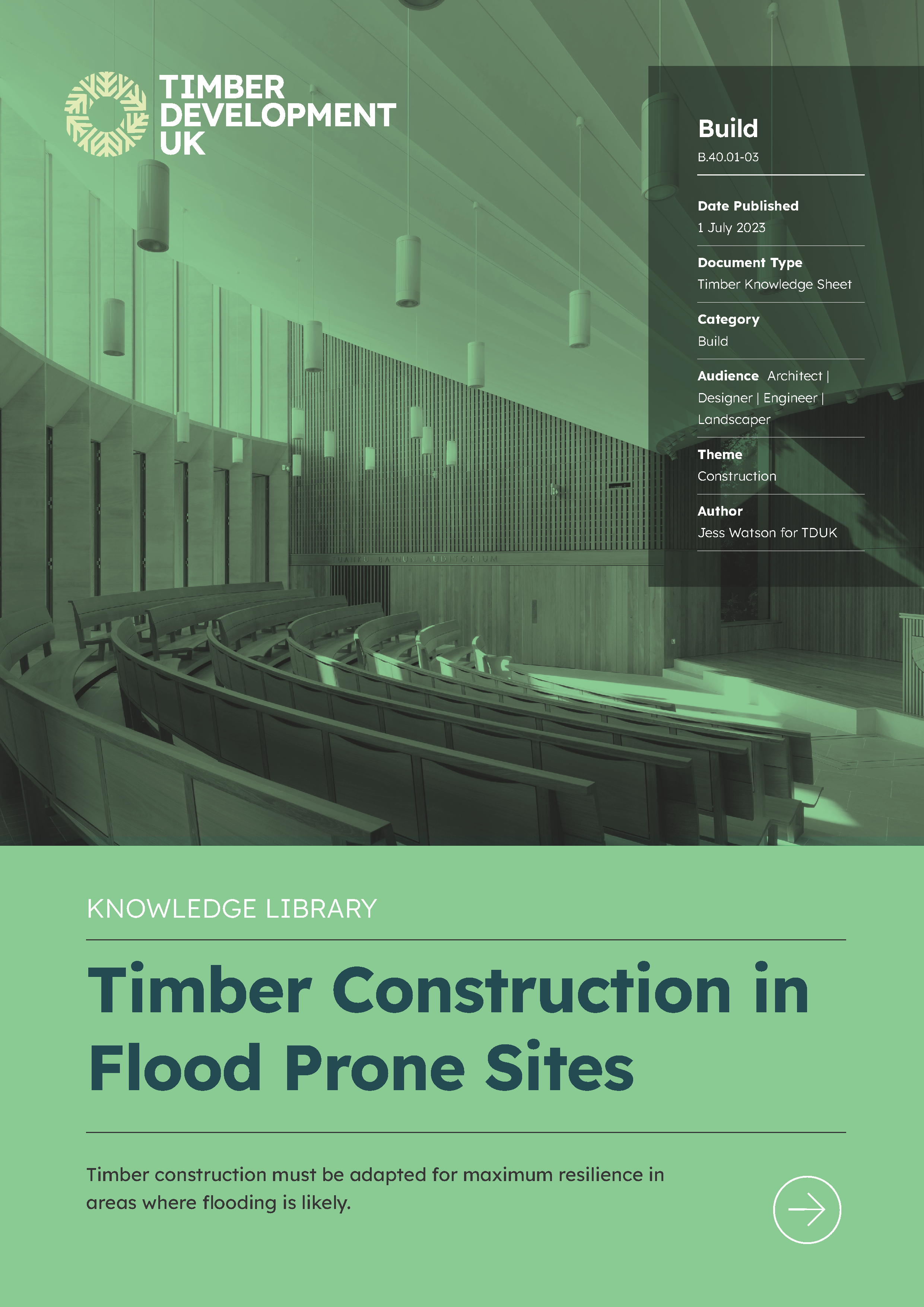 Timber Construction in Flood Prone Sites
