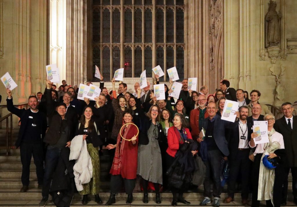 Authors, contributors and supporters celebrate the Building Blocks launch