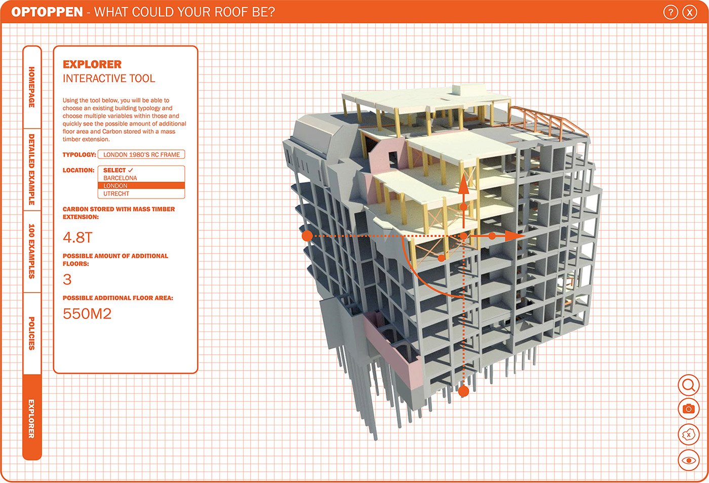 Example of the interactive design tool that Optoppen is developing
