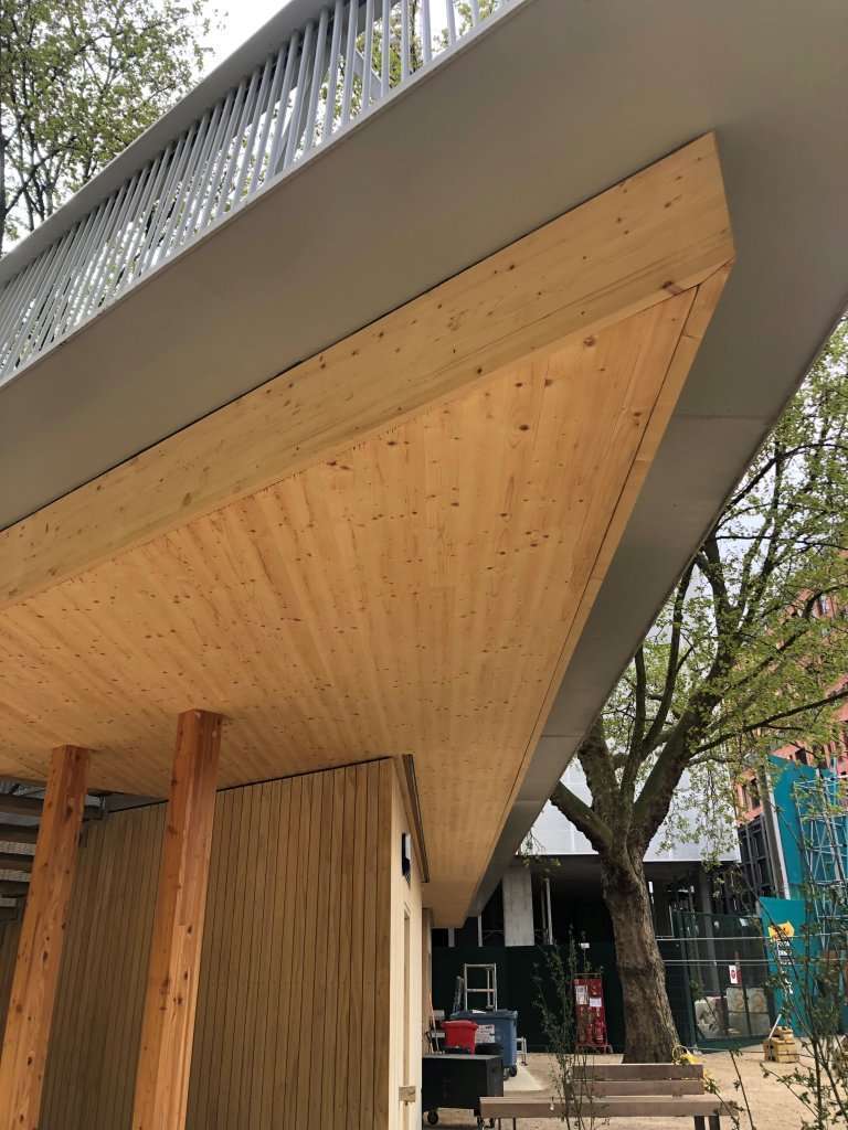 Detail from the Tree House project at Elephant Park, for which Ramboll provided timber engineering services