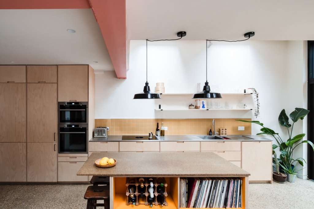 A generous, extended kitchen and living area; © David Valinsky