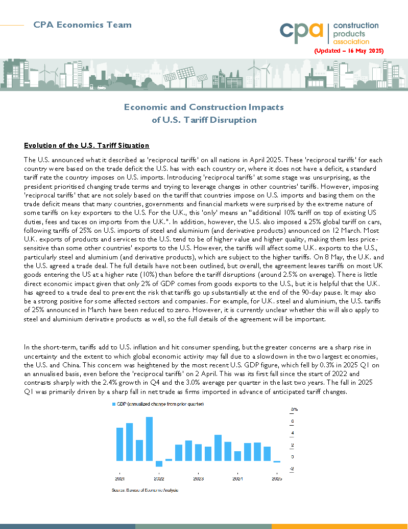 CPA Economic and Construction Impacts of U.S. Tariff Disruption (160525)