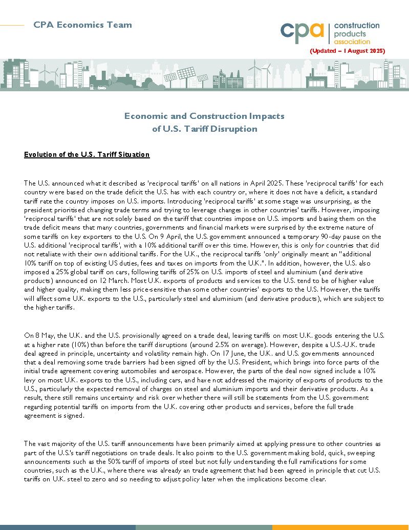 CPA Economic and Construction Impacts of U.S. Tariff Disruption (010825)